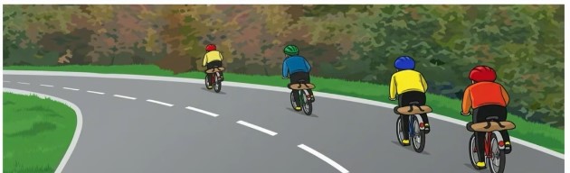 Aha umuyobozi w'ikinyabiziga ashobora kunyura kuri aba banyamagare?